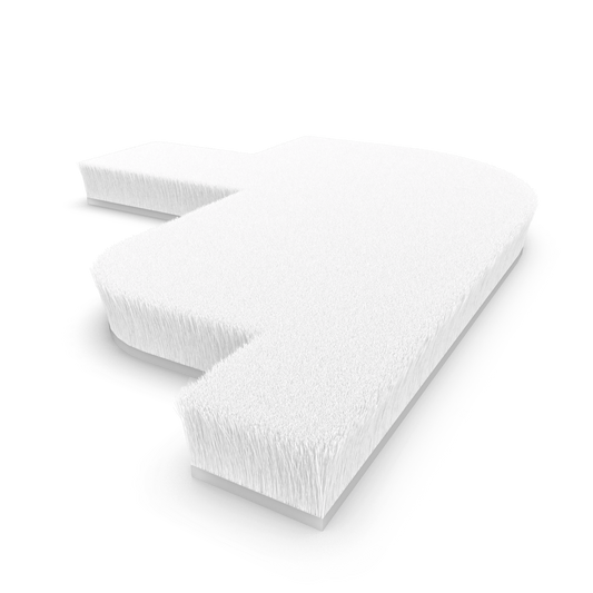 Dust-plug ProTek adhesive back custom NF L:50mm .200" 60mm white (box-1000pcs)