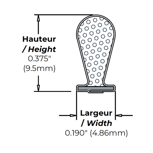 Coupe-froid mousse base-T 1 rlx L:500m Q.375" T.190" blanc (bte-2rlx)