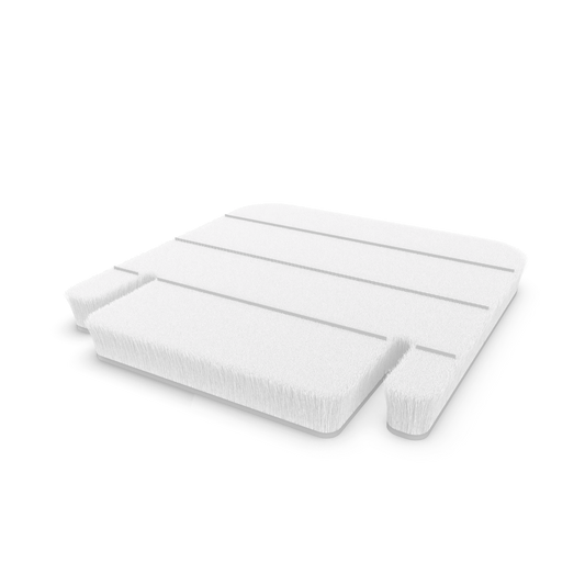 Dust-plug ProTek adhesive back custom QFS 3 L:61mm .250" 58.7mm white (box-1000pcs)