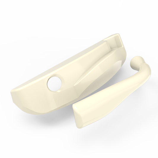 Decore handle/cover RH Dual/LH Dyad euro-white (box-10pcs)