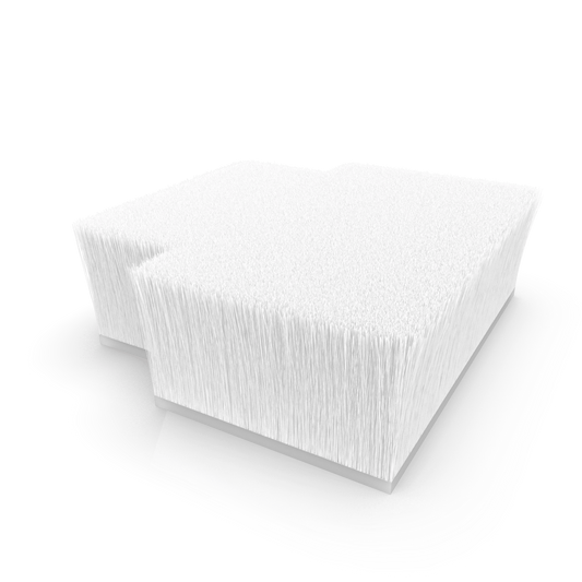 Dust-plug ProTek adhesive back custom NF L:24.9mm .375" 28.3mm white (box-5000pcs)