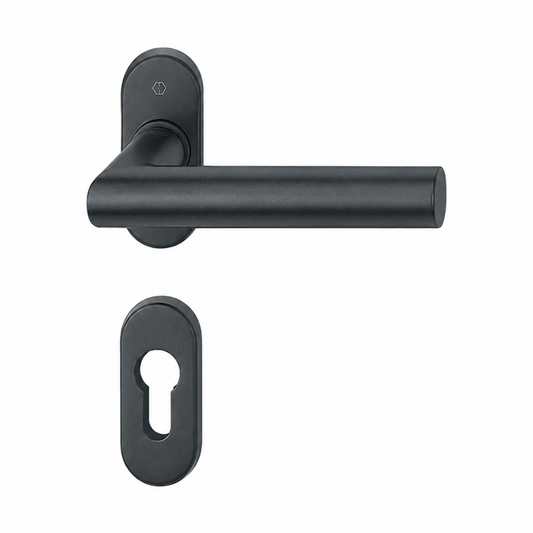 Amsterdam Stainless S. Handle, Spindle 7x160mm, Sleeve of 8m, Double action spring