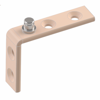 Corner stud bracket SnapOn non-handed coated(box-500pcs)