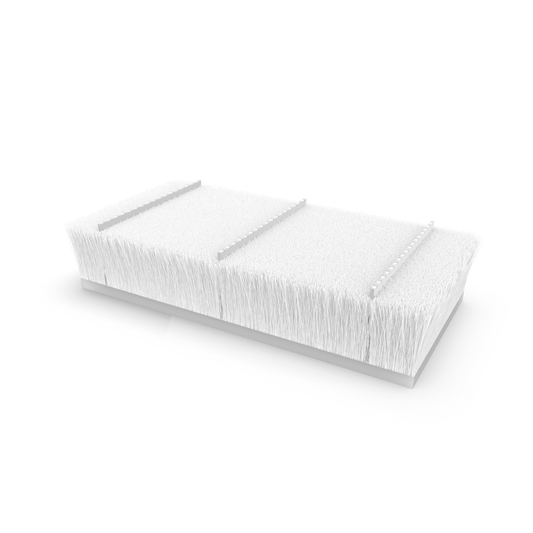 Dust-plug ProTek adhesive back  QFS 3 L:25.4mm .200" 12.7mm white (box-2500pcs)