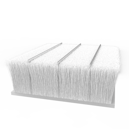 Dust Plus adhesive back (3) .360" x 25mm x 24mm white  BX 3000 pcs