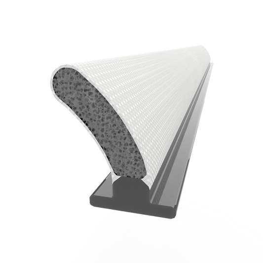 Coupe-froid mousse E-Lon base-t 1 rlx incliné inversé L:2000' .300" .187" blanc (bte-2rlx)