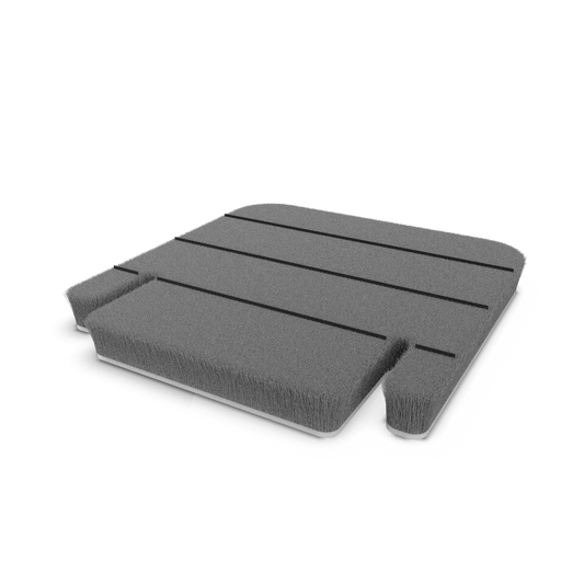 Dust-plug ProTek adhesive back custom QFS 3 L:61mm .250" 58.7mm grey (box-1000pcs)