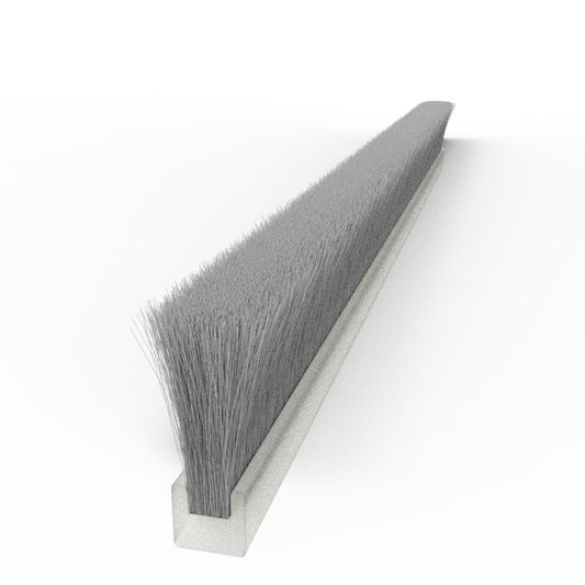 Extruded square PBC base brush PolarTek weather strip
