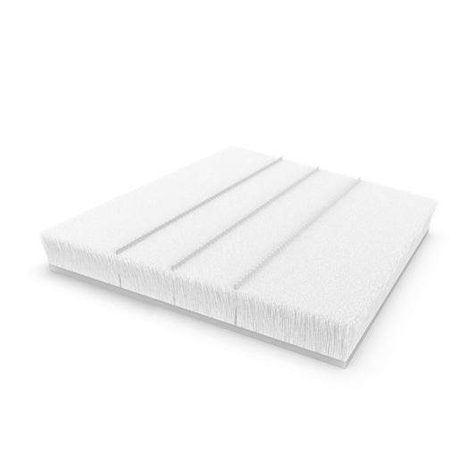 Dust-plug ProTek adhesive back custom QFS 3 right L:38mm .200" 44mm white (box-250pcs)