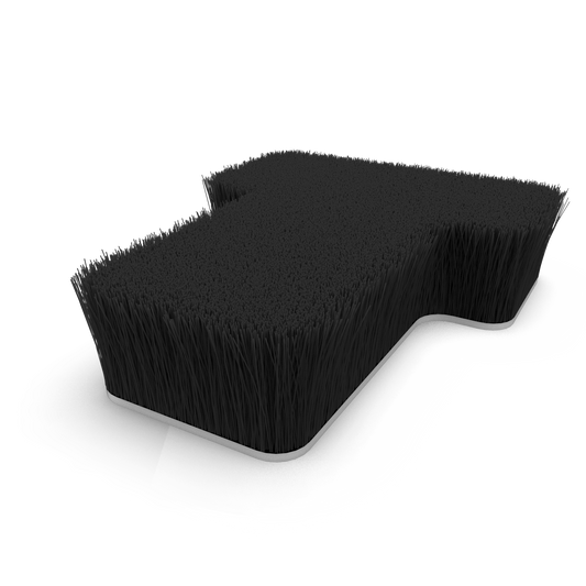 Dust-plug ProTek adhesive back custom NF L:24.2mm .250" 18.8mm black (box-1000pcs)