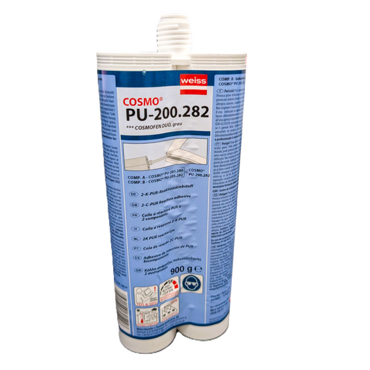 Cosmofen DUO component adhesive 2x310ml (900g) PU-200.282.KTU582 mouse grey (PC)