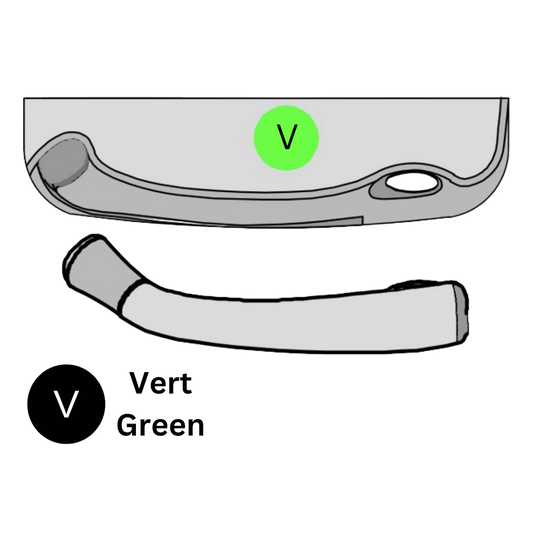 Decore handle/cover LH Dual/RH Dyad blue-white -78 (box-10pcs)