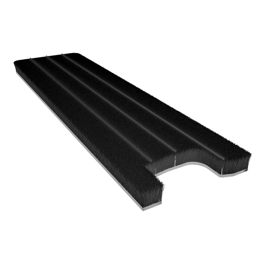 Dust-plug ProTek adhesive back custom QFS 3 L:31mm .200" 114mm,LH black (box-500pcs)
